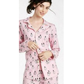 Pink Penguins on Parade Women's Stretch Long Sleeve Classic Pajamas (1X-3X)
